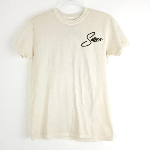 Selena Beige Graphic Tee S - Picture 1 of 8
